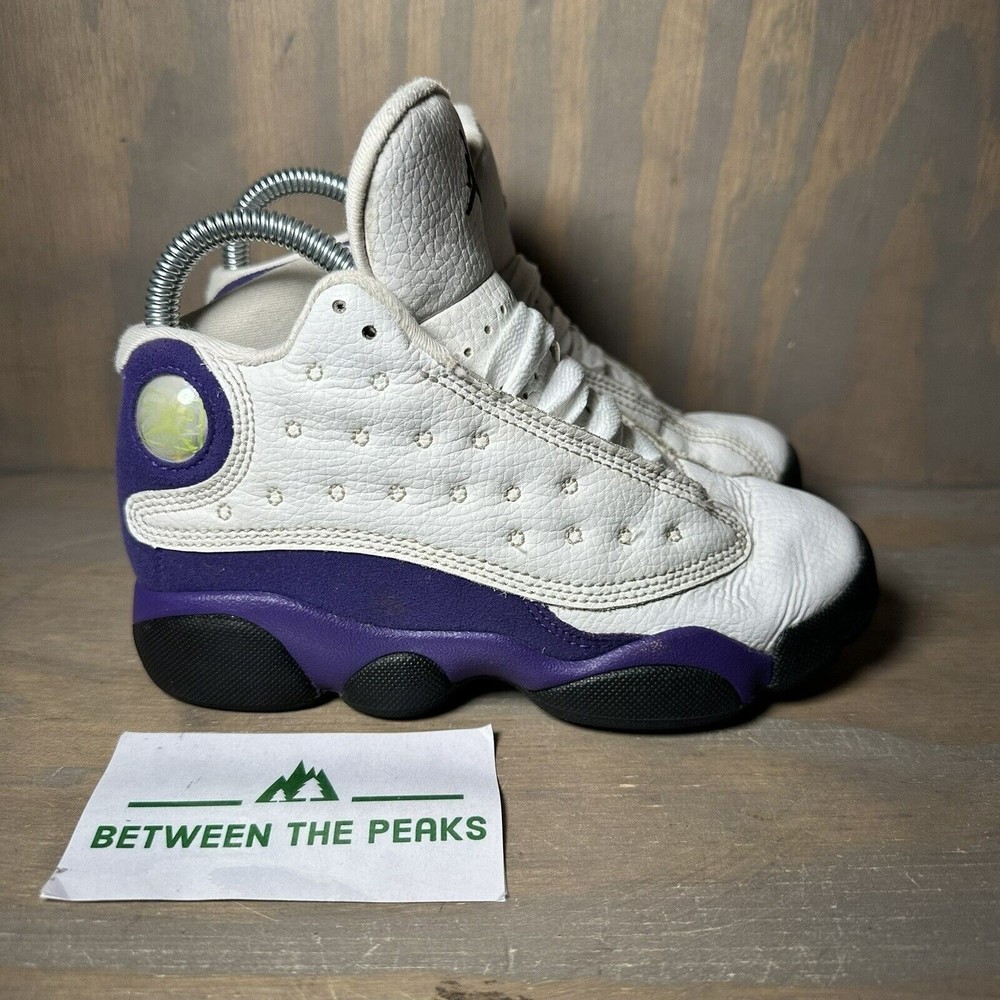 Kids White and Purple Sneakers
